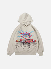 Sweat à capuche brodé hip-hop créatif et amusant